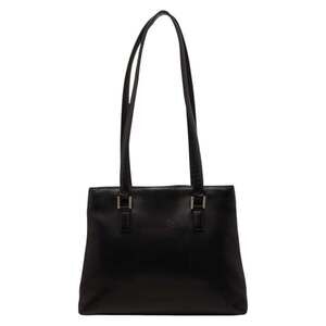 CHANEL Black Lambskin Leather Shoulder Bag